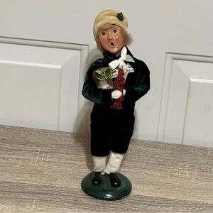 Byers Choice 2004 Victorian‎ Blonde Boy with Candy. SIGNED